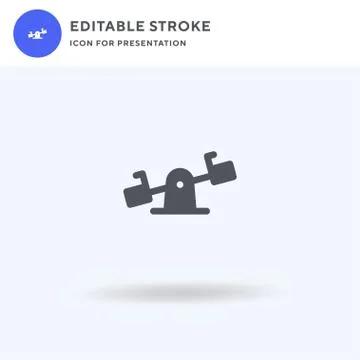 Seesaw icon vector, filled flat sign, solid pictogram isolated on white, logo イラスト素材