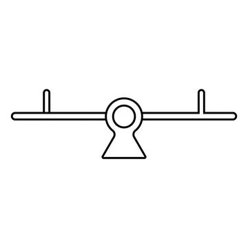 Seesaw icon vector Stock Illustration