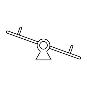 Seesaw icon vector Stock Illustration