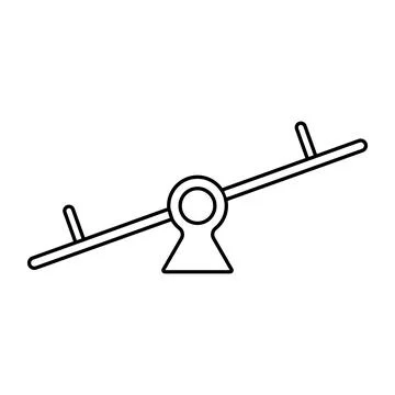 Seesaw icon vector Stock Illustration