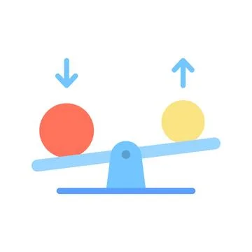 Seesaw icon vector image. Stock Illustration