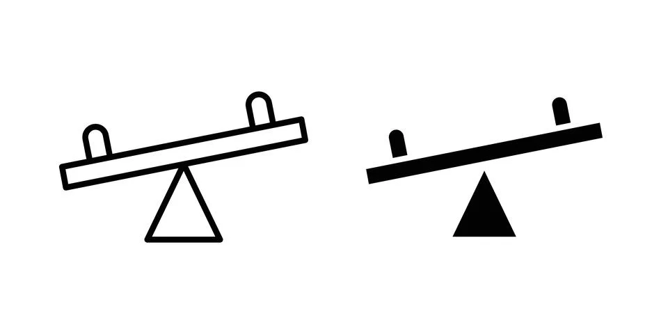 Seesaw icon vector symbol graphics Stock-Illustration