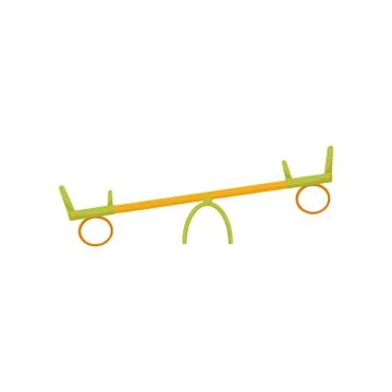 Seesaw, kids playground element vector Illustration on a white background Illustrazione stock
