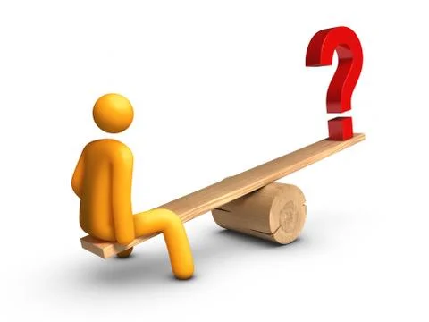 Seesaw - question mark Stock Illustration