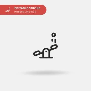 Seesaw Simple vector icon. Illustration symbol design template for web mobile Stock Illustration