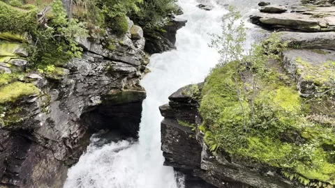 A seething river among the rocks Stock Footage 317246227