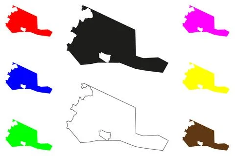 Segamat city (Malaysia) map vector illustration, scribble sketch Bandar Segam 스톡 일러스트