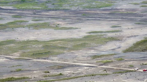 Segara Wed gorgeous flatland situated near active Bromo volcano. Java Indonesia Stock Footage