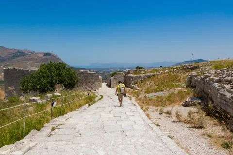 SEGESTA hillscape Stock Photos