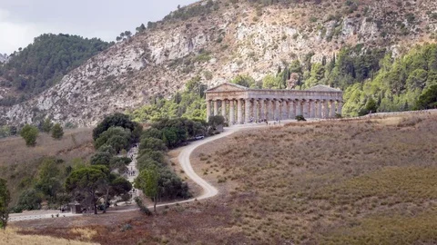 Segesta Temple, Time Lapse, 4K, Sicily, Stock Footage 79236433