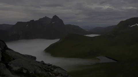 Segla is a iconic mountain on the north Norwegian island of Senja. Video stock 126899035