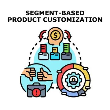 Segment based product customization strategy vector concept Stockillustratie