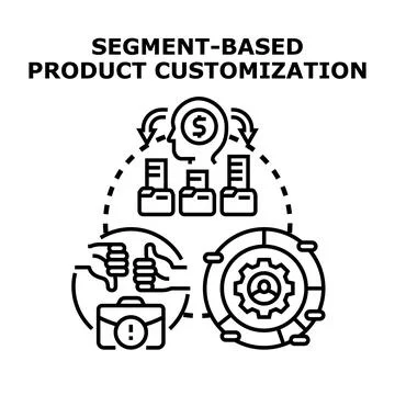 Segment based product customization strategy vector concept Stock Illustration