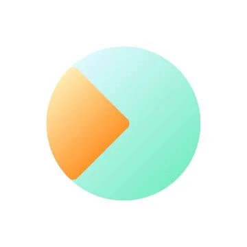 Segment chart pixel perfect flat gradient color ui icon 스톡 일러스트