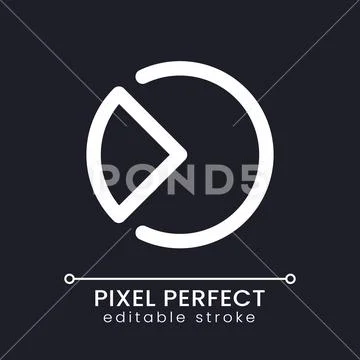 Segment chart pixel perfect white linear ui icon for dark theme ...