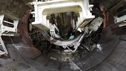 segment erector for a TBM (Tunnel Boring... | Stock Video | Pond5