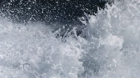 Segment of the foaming crest of an ultra-slow motion wave Stock Footage 59527415