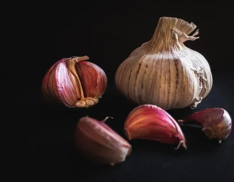 Segment of garlic 스톡 사진