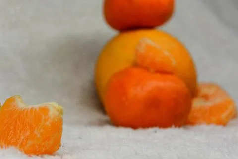 Segment of a mandarin with oranges 写真素材