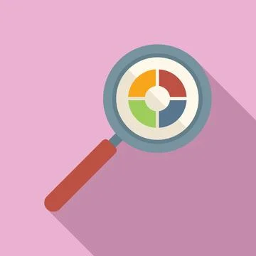 Segment market icon flat vector. Customer chart イラスト素材