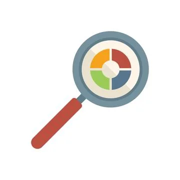 Segment market icon flat vector. Customer chart イラスト素材