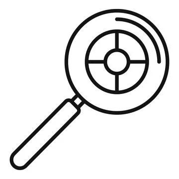 Segment market icon outline vector. Customer chart Stock Illustration