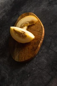 Segment of melon and two slices Stock Photos