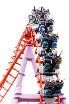 Segment of a roller coaster Stock Photos