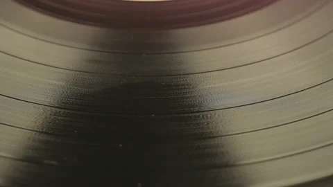 Segment Of Vinyl Record Retro Vinyl Stock Footage 135510306