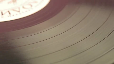 Segment Of Vinyl Record Retro Vinyl Stock-Footage 135510407