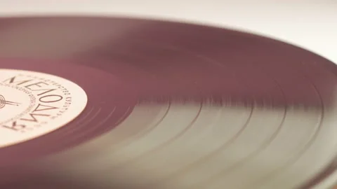 Segment Of Vinyl Record Retro Vinyl Stock Footage 135510428