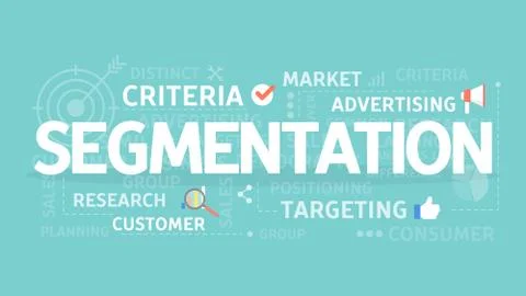 Segmentation concept illustration. Stock Illustration
