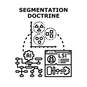 Segmentation doctrine applying data analysis and ai processing Stock Illustration