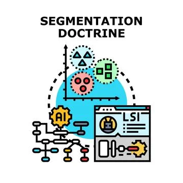 Segmentation doctrine applying data analysis and ai processing Stock Illustration