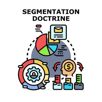 Segmentation doctrine marketing strategy development planning Stock Illustration