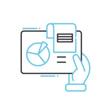 Segmentation line icon, outline symbol, vector illustration, concept sign Illustrazione stock