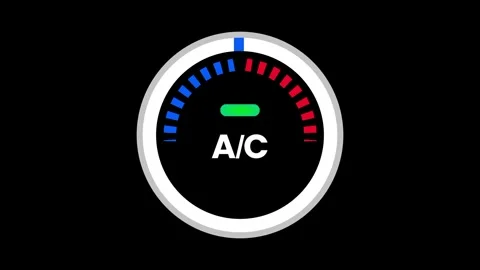 Segmented AC Level Dial Stock Footage 335591723