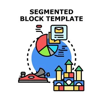 Segmented block template for business analytics and data structuring Stock Illustration