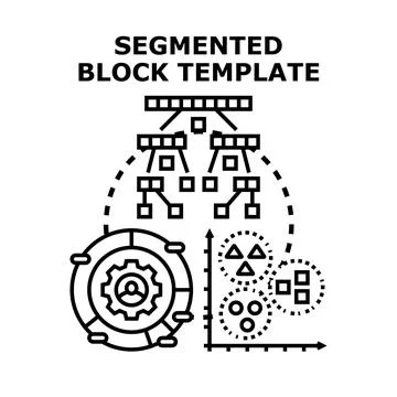 Segmented block template creating data structure and analysis Ilustración de archivo