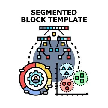 Segmented block template creating data structure and analysis Stock Illustration