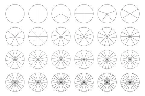 Segmented charts collection. Pie chart template. イラスト素材