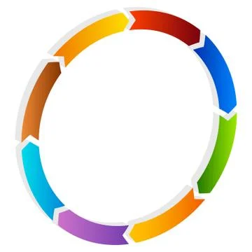 Segmented circle arrow. Circular arrow icon. Process, progres, rotation icon. Stock Illustration