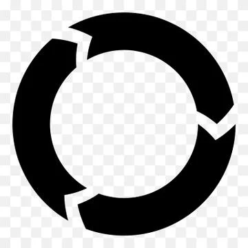 Segmented circle arrow. Circular arrow icon. Process, progres, rotation icon. Stock Illustration