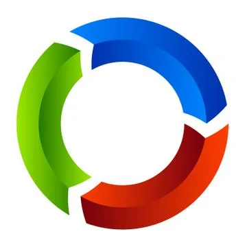 Segmented circle arrow. Circular arrow icon. Process, progres, rotation icon. Stock Illustration