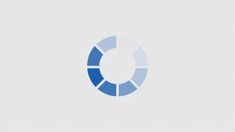 Segmented circle buffering loading animation Stock Footage 320014411