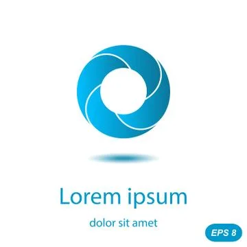 Segmented circle logo concept Stock Illustration