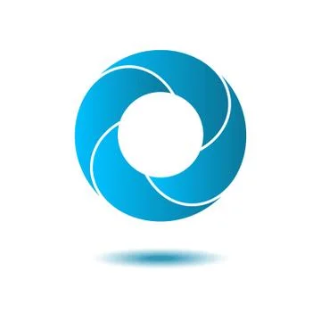 Segmented circle logo concept Stock Illustration