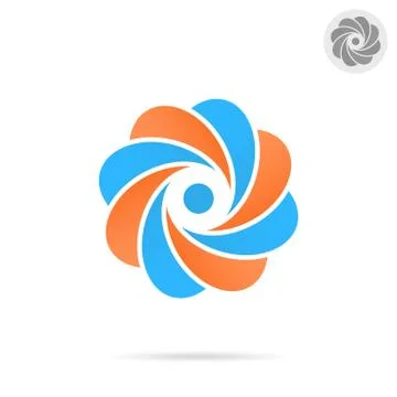 Segmented circle - o letter concept Stock Illustration