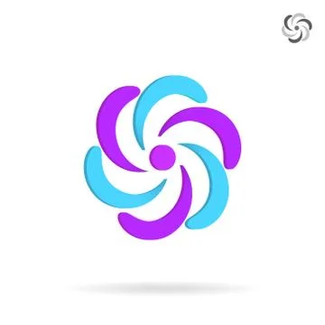 Segmented circle - o letter logo element Stock Illustration