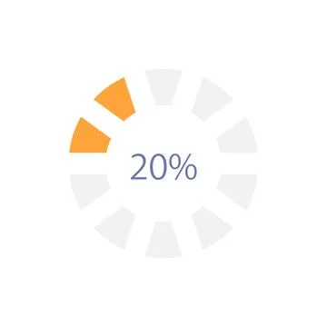Segmented circle progress bar infographic chart design template 스톡 일러스트